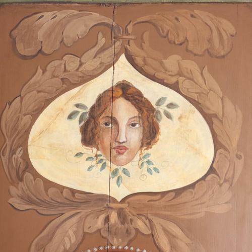 Directoire Wardrobe in Lacquered and Painted Walnut For Sale - Image 5 of 15