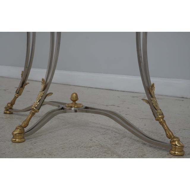 Labarge Labarge Brass & Steel Regency Console Hall Table For Sale - Image 4 of 13