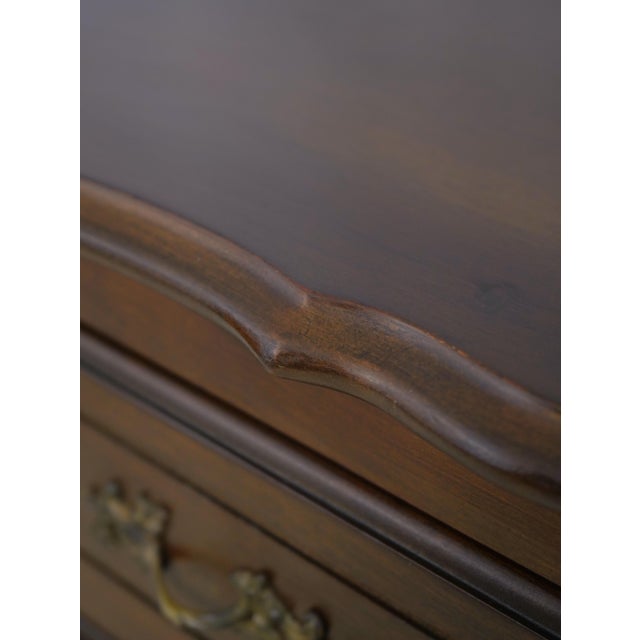 Vintage French Country Walnut Finish High Chest For Sale - Image 11 of 18
