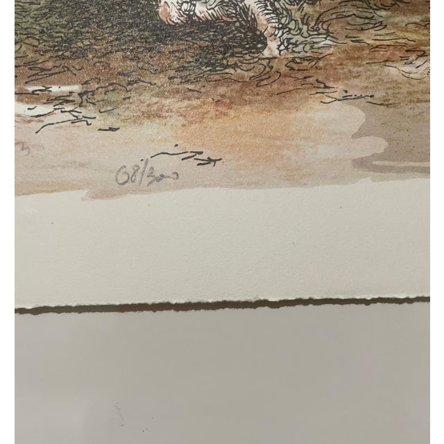 1970s Baruch Nachshon, Baruch Nachshon Kever Rochel Rachel's Tomb Israel Judaica Lithograph Israeli Art For Sale - Image 5 of 5