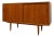 Vintage Danish Mid-Century Modern Teak Sliding Door Credenza / Sideboard With Drawer For Sale