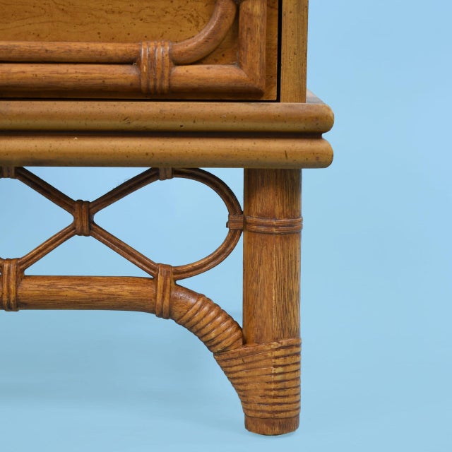 Late 20th Century Faux Bamboo Tall Boy For Sale - Image 4 of 6