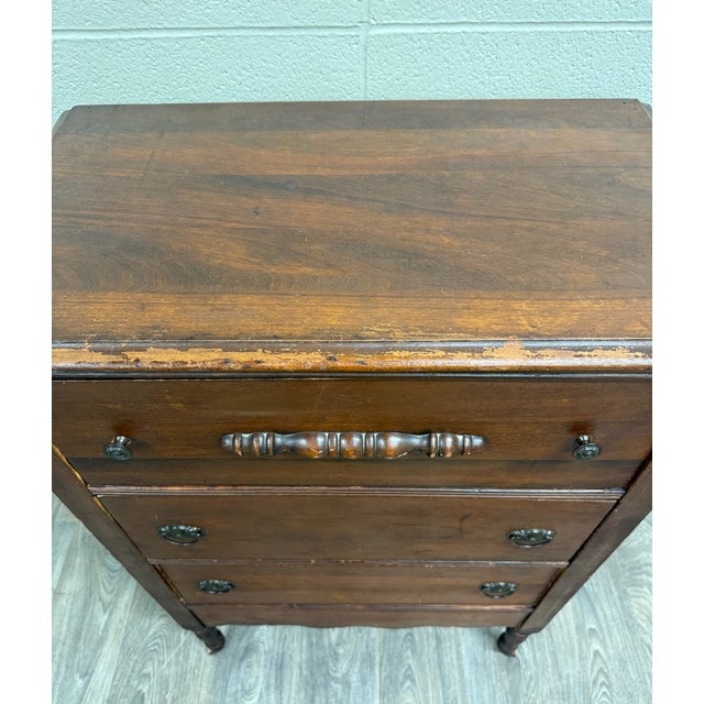 Antique Late Victorian Walnut Chest of Drawers For Sale - Image 13 of 17