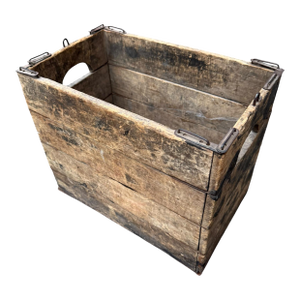 Antique Hubbard's Wire Sewed Wood Folding Box Crate