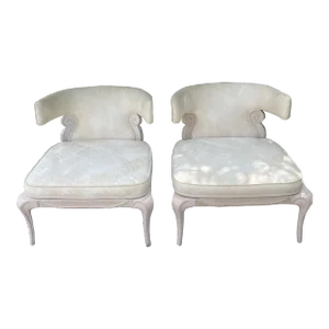 Hollywood Regency Grosfeld House Accent Chairs-A Pair