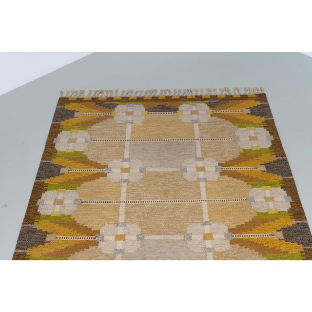 Vintage Swedish Röllakan Wool Rug by Ingegerd Silow for Axeco Svenska AB, 1950s For Sale - Image 17 of 18