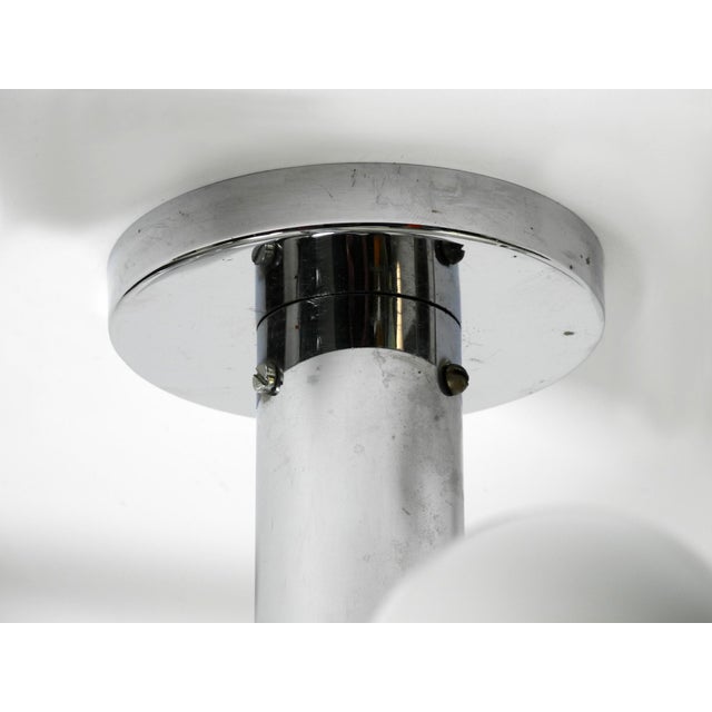 Silver Vintage Space Age Chrome Ceiling Lamp by J.T. Kalmar, 1960s For Sale - Image 8 of 18
