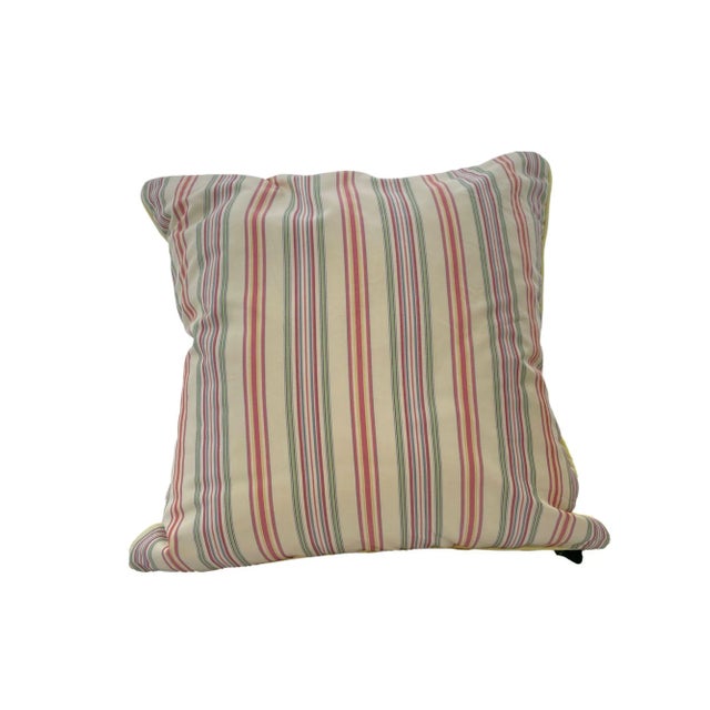 Mid-Century Modern Yellow Silk Throw Pillow Cover For Sale - Image 3 of 5