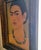 Mid 20th Century Mid-Century Turista Mexican Folk Art: Frida Kahlo "Self-Portrait With Necklace" (1933) Lithograph on Canvas - Rustic Pine Frame For Sale - Image 5 of 11