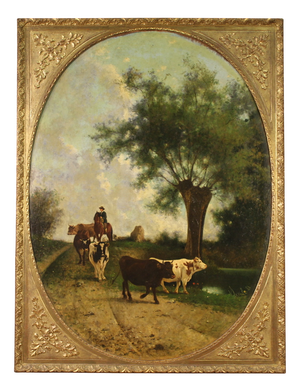 Italian Artist, Landscape, 1881, Oil on Canvas, Framed
