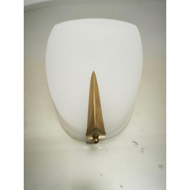 Rationalist Wall Light in White Glass, 1940s For Sale - Image 16 of 16