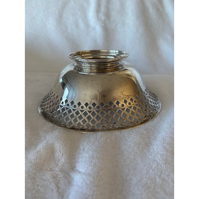 Early 20th Century Sterling Silver Lattice Bowl For Sale - Image 4 of 6