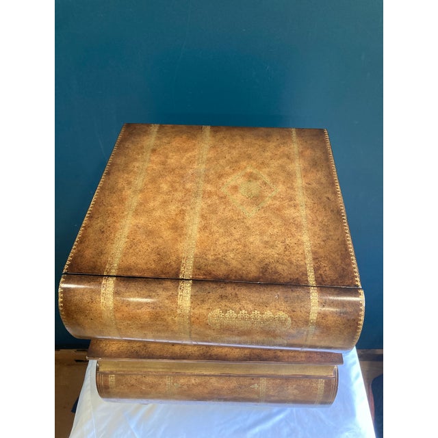 Wood Maitland-Smith Stacked Books Side Table For Sale - Image 7 of 11