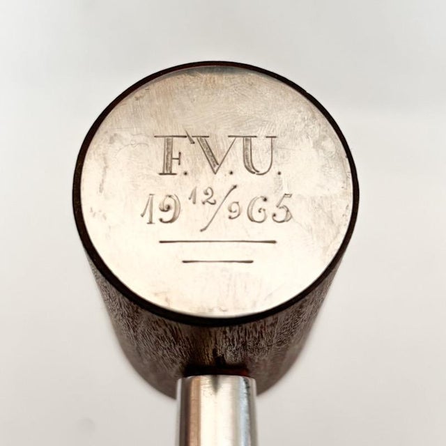 1960s Modern Teak Gavel with Silver-Plated Details, Sweden, 1960s For Sale - Image 5 of 9