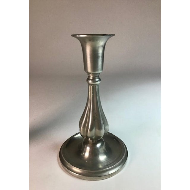 Art Deco Pewter Candlesticks by Sylvia Stave, 1940s, Set of 2 For Sale - Image 4 of 11