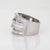 Contemporary 1970s 3.48ct Diamond Cigar Band Sz 8.25 Ring Mixed Cuts 18k White Gold Fine Jewelry For Sale - Image 3 of 6