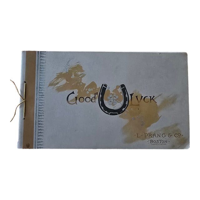 L. Prang 1889 Chromolithography Good Luck Book For Sale