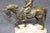 Metal Antique French Bronze and Alabaster Sculpture Napolean on Horseback For Sale - Image 7 of 11