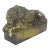Vintage Antonio Canova Sleeping Lion Sculpture Bookend Cast Brass For Sale