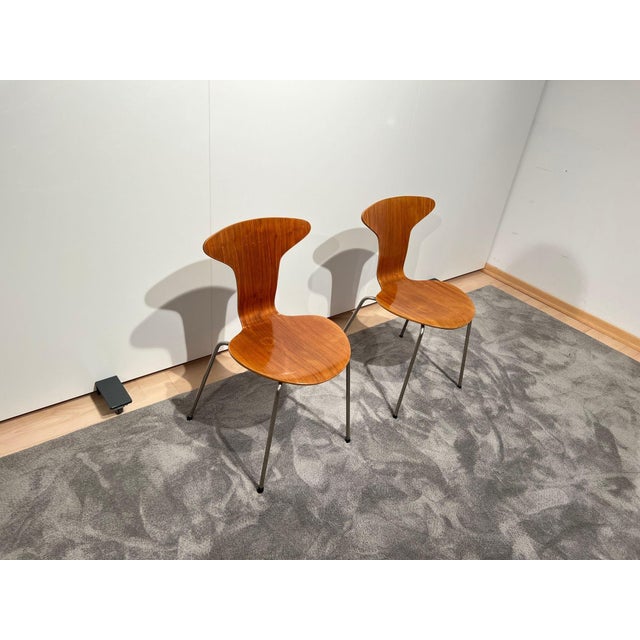 Wood Set of Teak Desk Chairs, Denmark, 1950s For Sale - Image 7 of 18