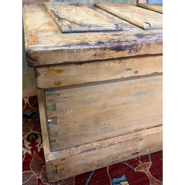 Mid 19th Century Mid 19th Century Antique English Pine Tool Chest For Sale - Image 5 of 10