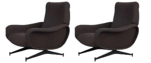 Set of Italian Club Chairs in the Style of Marco Zanuso, 1950s