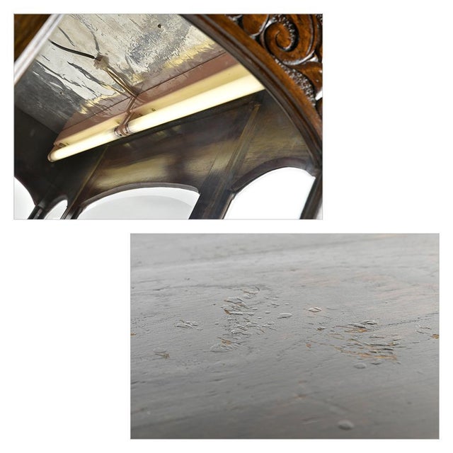 Wood Showcase on Legs in Carved Wood For Sale - Image 7 of 9