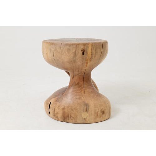 Early 21st Century Sculptural Side Table in Walnut from Logniture For Sale - Image 5 of 16