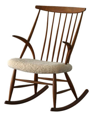 Danish Modern Rocking Chair by Illum Wikkelsø for N. Eilersen, 1960s