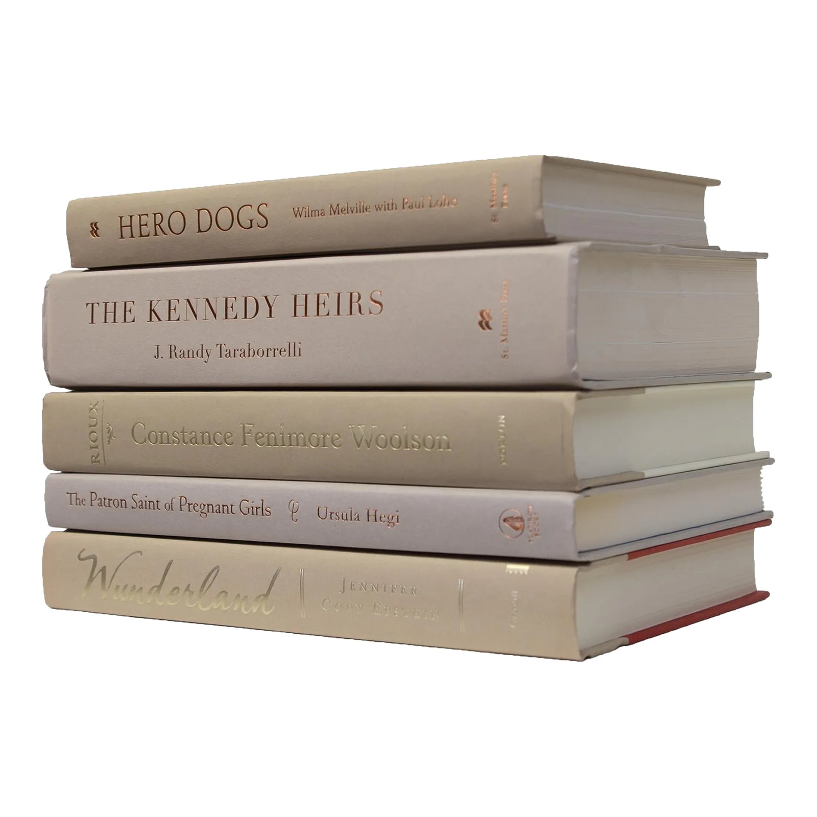 Decorative Books - Driftwood Book Stack - 5 Tan Books | Chairish