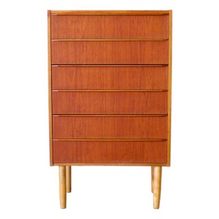 Danish Teak Six Drawer Dresser For Sale