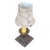 Vintage French Wood Base Candlestick Night Lamp For Sale