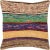 1960s Turkish Rag Pillow. Sewn with fragments of vintage hand made Anatolian cotton & linen kilims. Fiber fill. 523231