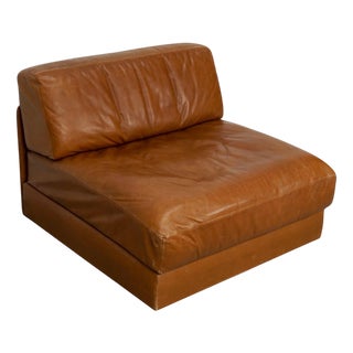 DS 76 Lounge Chair or Daybed in Cognac Leather from de Sede, Switzerland, 1970s For Sale