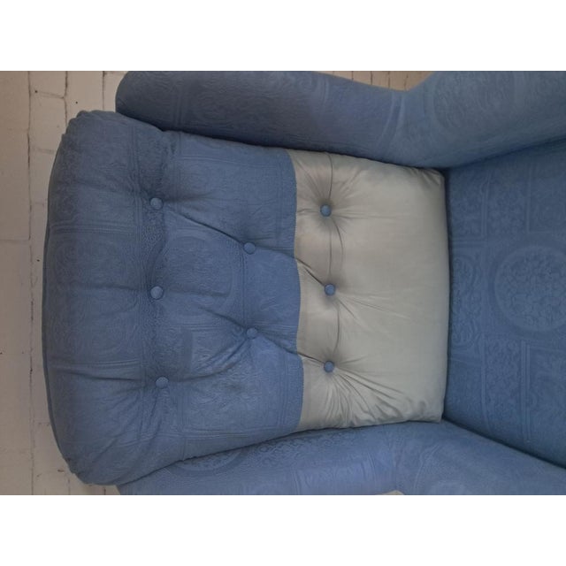 Wood Vintage Wingback Lounge Chair, 1990s For Sale - Image 7 of 17