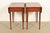 Henkel Harris Georgian Solid Cherry Wood Drop Leaf Pembroke Side Tables, Pair For Sale - Image 14 of 15
