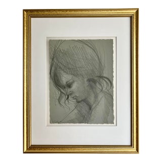 Portrait of a Girl by Robert Baxter Lithograph Editions Press. For Sale