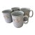 1980s Denby-Langley Reflections English Stoneware Floral Mugs, Set of 4 For Sale