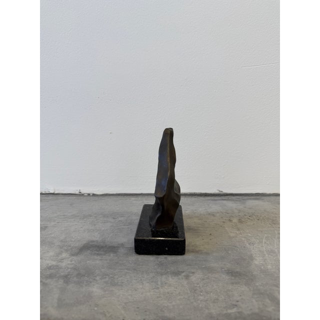 1960s Mid-Century Brazilian Modern Abstract Bronze Sculpture on Granite Base, 1960s For Sale - Image 5 of 12