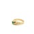 Natural Emerald 18k Gold Bezel Set and Floating Round Diamond Ring Size 6.25 For Sale In Miami - Image 6 of 6