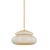 Mitzi Pia 16 in. 1 Light Pendant in Aged Brass and Ceramic Butter Crackle Finish For Sale In New York - Image 6 of 14