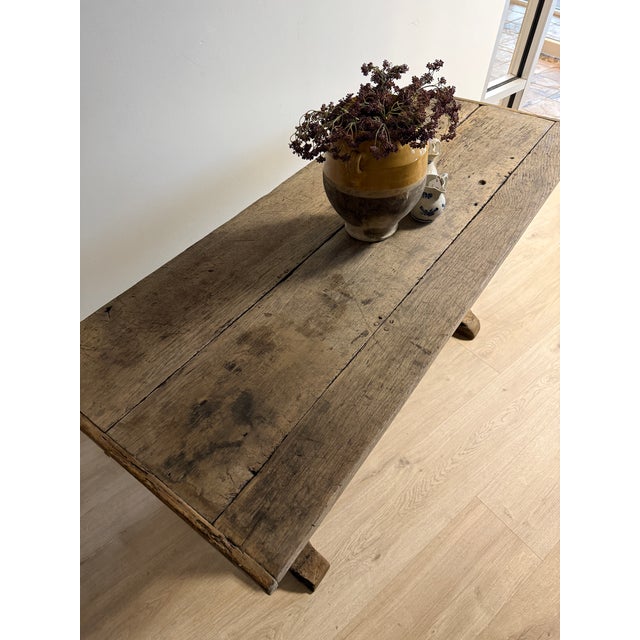 Wood 17th C. French Oak Dining Table For Sale - Image 7 of 7