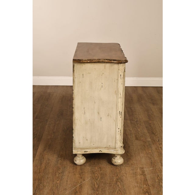 Painted Rustic European Style Three Drawer Chest With Distressed Finish For Sale - Image 15 of 18