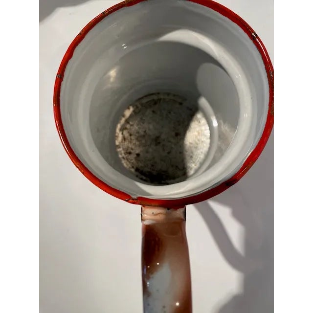 Vintage French Biggen Stenciled Coffee Pot and Filter Set- 3 Pieces For Sale - Image 9 of 12