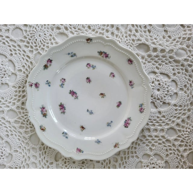 1940s Pair of Decorative Floral Dessert or Salad Plates by Royal