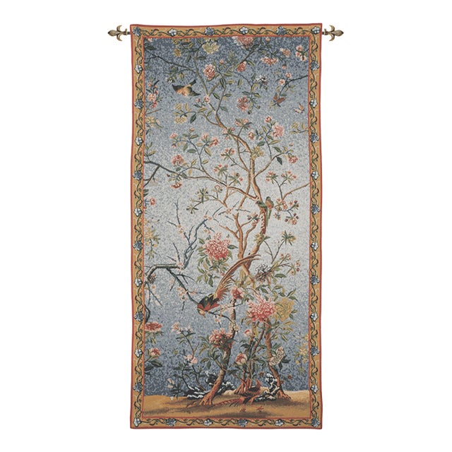 Spring Blossom Loom Woven Tapestry - 158 X 74 Cm (5'2" X 2'5") - Requires Rod Size 2 For Sale