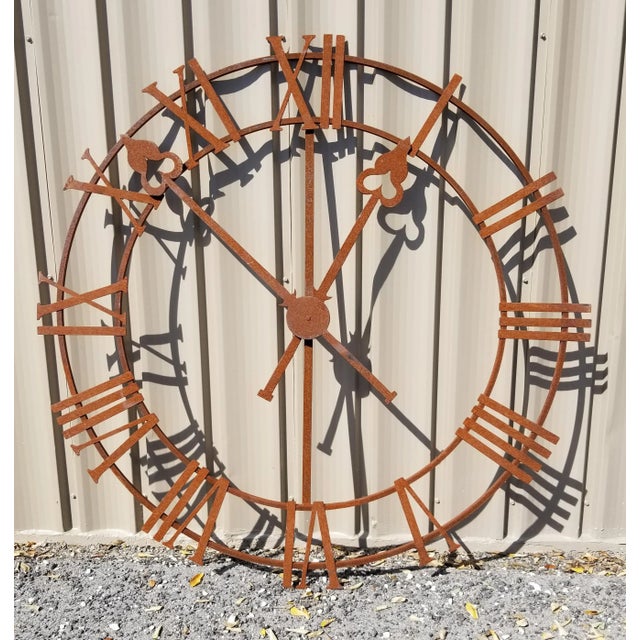 Napa Iron Clock Face For Sale - Image 9 of 9