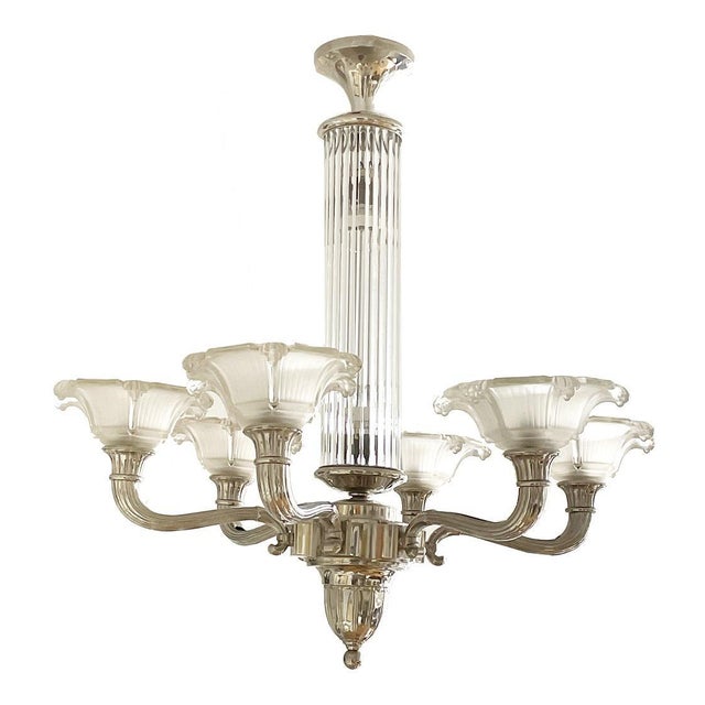 Glass Art Deco Ceiling Lamp For Sale - Image 7 of 8
