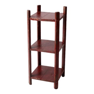Vintage Painted Shelf Stand For Sale