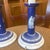 Josiah Wedgwood 1970s Wedgwood Blue Candlestick Lamps - a Pair For Sale - Image 4 of 7